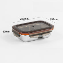 Load image into Gallery viewer, Partition Stainless Microwave-safe Lunch Box - Rectangle No. 3 (700ml)
