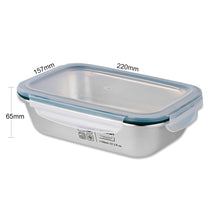 Load image into Gallery viewer, Simple Stainless Microwave-safe Lunch Box - Rectangle 1100ml
