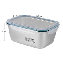 Load image into Gallery viewer, Simple Stainless Microwave-safe Lunch Box - Rectangle 1800ml