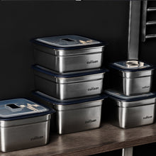 Load image into Gallery viewer, Square Stainless Microwave-safe Lunch Box 1200ml