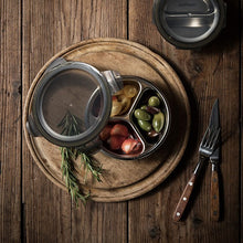 Load image into Gallery viewer, Partition Stainless Microwave-safe Lunch Box - Round No. 2 (280ml)