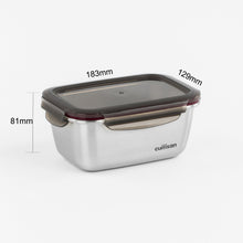 Load image into Gallery viewer, Flora Stainless Microwave-safe Lunch Box - Rectangle 980ml
