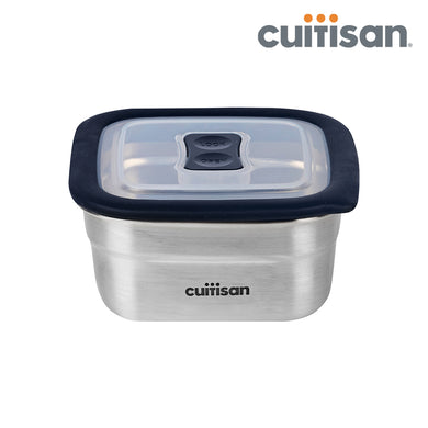 Square Stainless Microwave-safe Lunch Box 400ml