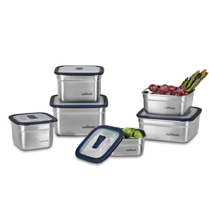 Square Stainless Microwave-safe Lunch Box 1200ml