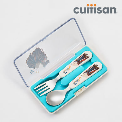 Baby Spoon & Fork Set with Case - BLUE