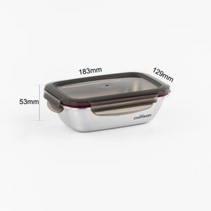 Flora Stainless Microwave-safe Lunch Box - Rectangle 580ml