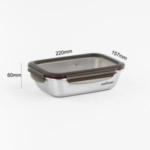 Flora Stainless Microwave-safe Lunch Box - Rectangle 1100ml