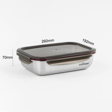 Load image into Gallery viewer, Flora Stainless Microwave-safe Lunch Box - Rectangle 1900ml