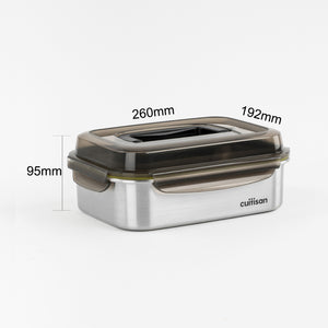 Signature Stainless Microwave-safe Lunch Box - Rectangle with Handle 2400ml